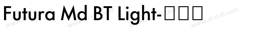 Futura Md BT Light字体转换